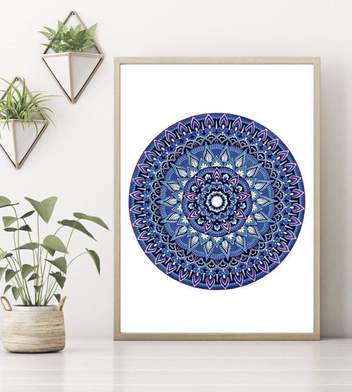 Majestic Embrace Mandala Art Print