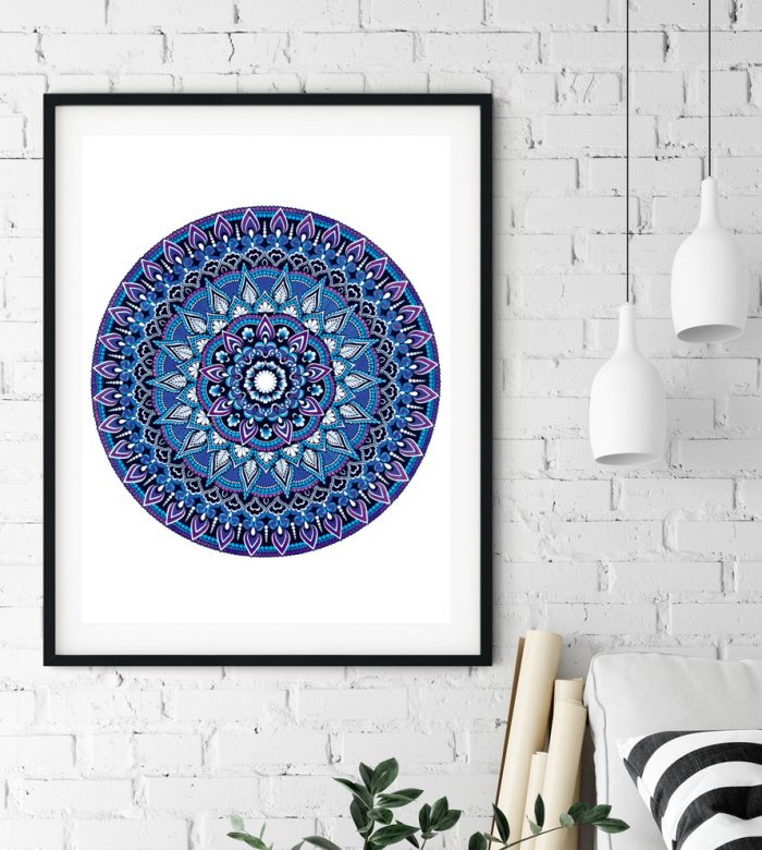 Majestic Embrace Mandala Art Print