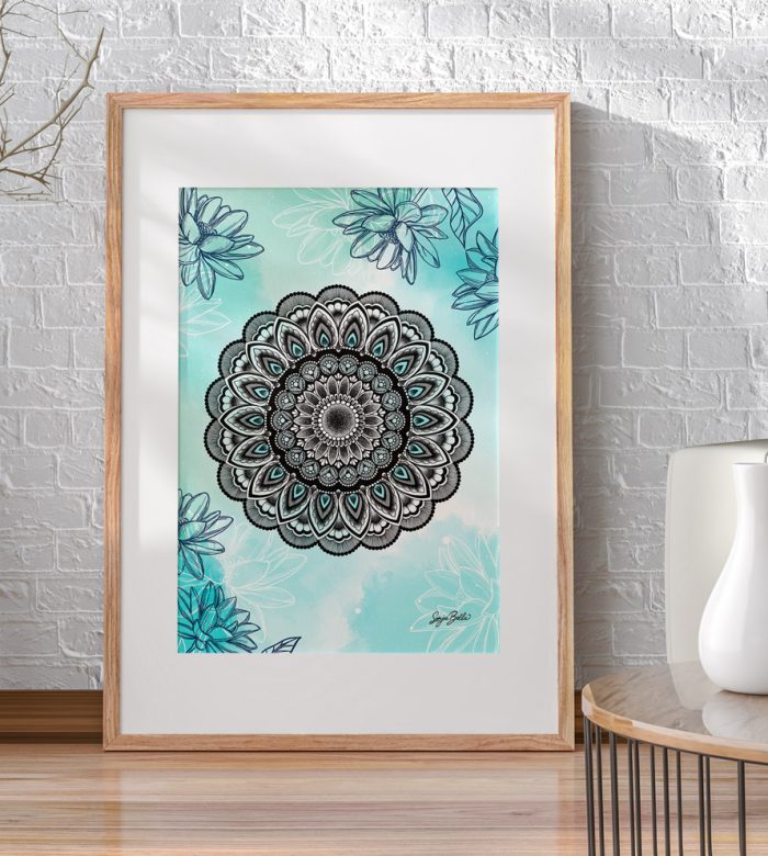 Floral Mandala Print