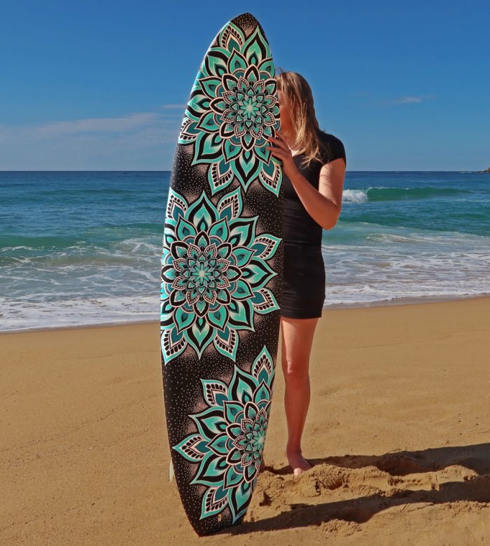 Sonja Bella Surfboard - Lunar Reflections